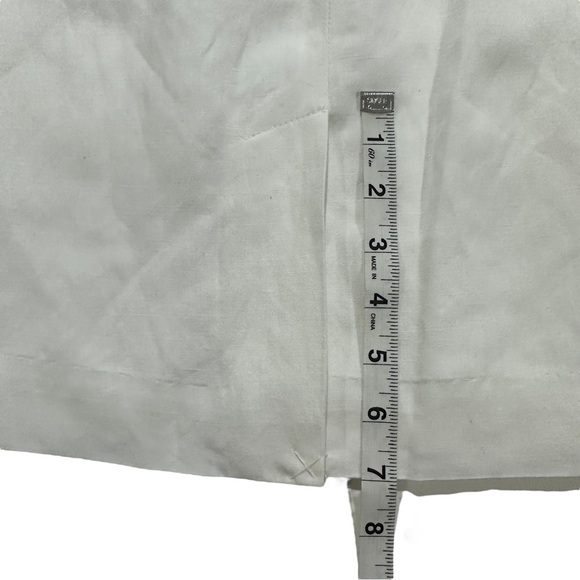 Charter Club April in Paris Women Ivory White Linen Rayon Mini Skirt Sz 8 NWT - Picture 11 of 12